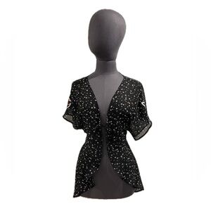 Elegant Black Floral Women's Blouse